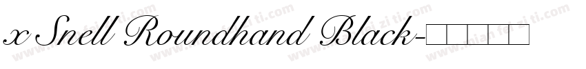 x Snell Roundhand Black字体转换